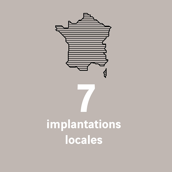 7 implantations locales