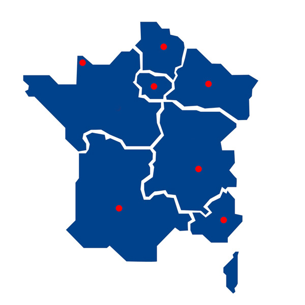 Carte implantation France Enoya